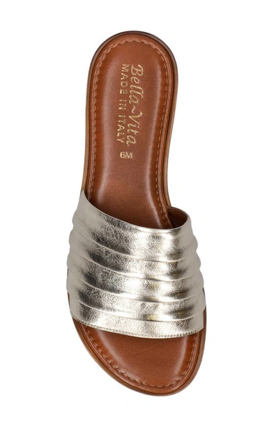 Shop Bella Vita Rya-italy Slide Sandal In Champagne Italian Leather