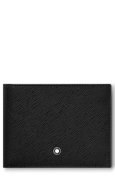 Shop Montblanc Sartorial Leather Bifold Wallet In Black