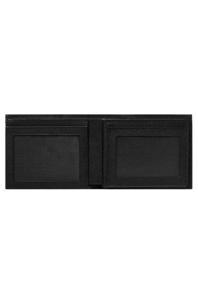 Shop Montblanc Sartorial Leather Bifold Wallet In Black