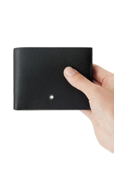 Shop Montblanc Sartorial Leather Bifold Wallet In Black