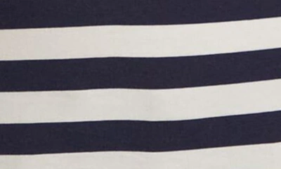 Shop Scotch & Soda Allover Print Mock Neck Long Sleeve Top In Breton Stripe