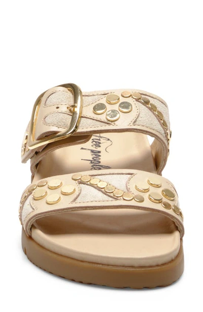 Shop Free People Revelry Studded Slide Sandal In Plaster