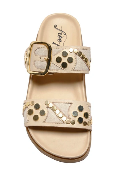 Shop Free People Revelry Studded Slide Sandal In Plaster