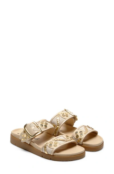 Shop Free People Revelry Studded Slide Sandal In Plaster