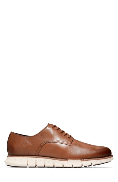 Shop Cole Haan Zerogrand Remastered Plain Toe Derby In Ch British Tan/ Ivory