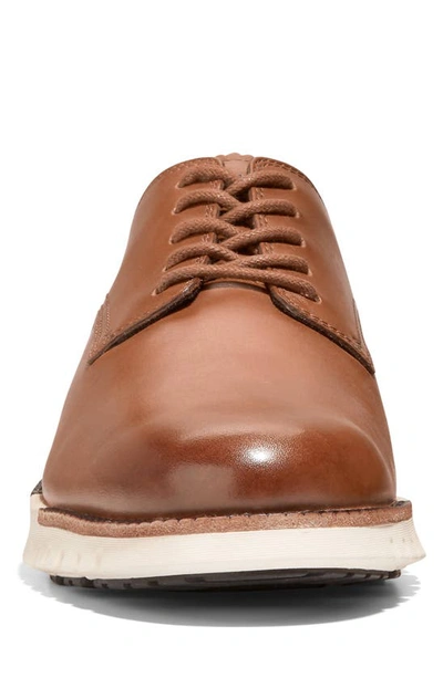 Shop Cole Haan Zerogrand Remastered Plain Toe Derby In Ch British Tan/ Ivory