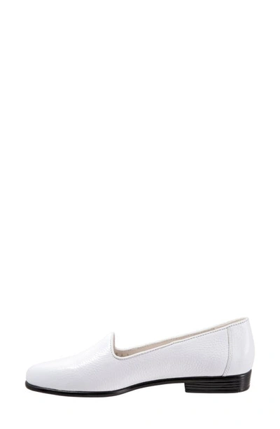Shop Trotters Liz Flat In White/ White Leather