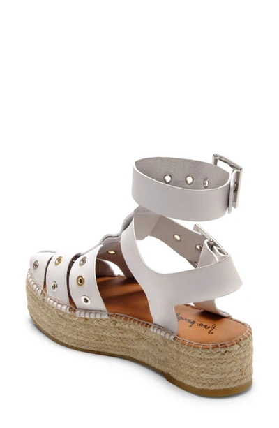 Free People Gable Glad Ankle Strap Espadrille Platform Sandal In White