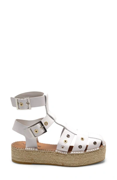 Shop Free People Gable Glad Ankle Strap Espadrille Platform Sandal In White