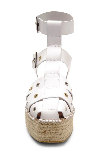 Shop Free People Gable Glad Ankle Strap Espadrille Platform Sandal In White