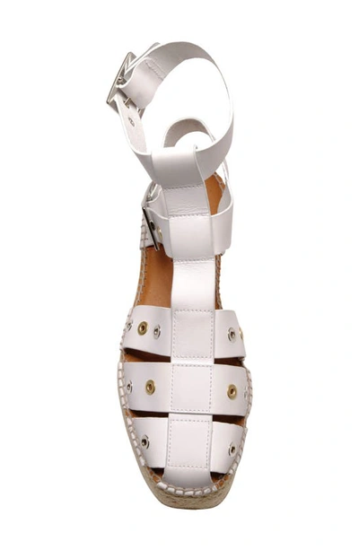 Free People Gable Glad Ankle Strap Espadrille Platform Sandal In White