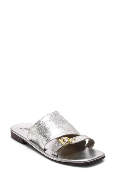 Shop Free People Mila Slide Sandal In Silver