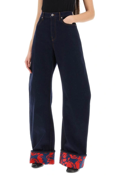 Shop Burberry Japanese Denim Curved Leg Jeans In 10 Words In Blue