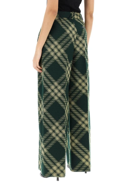 Shop Burberry Check Palazzo Pants In Multicolor