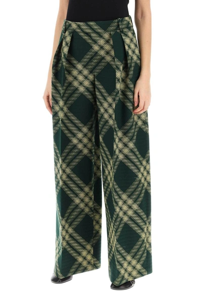 Shop Burberry Check Palazzo Pants In Multicolor