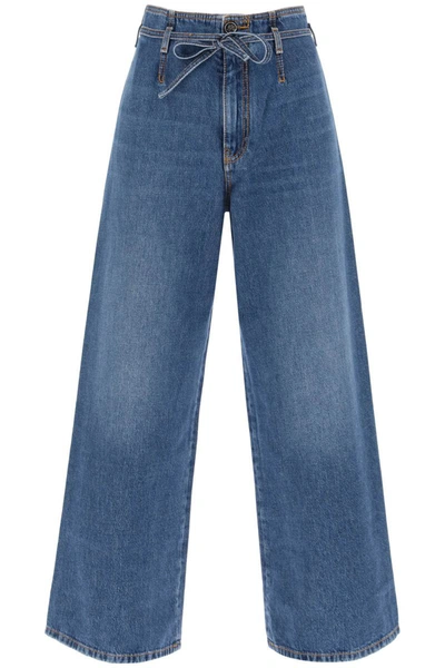 Shop Etro Wide Leg Jeans In Blue