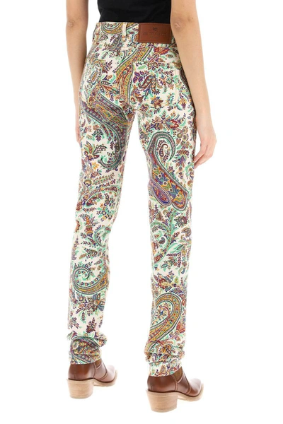 Shop Etro Paisley Patterned Jeans In Multicolor