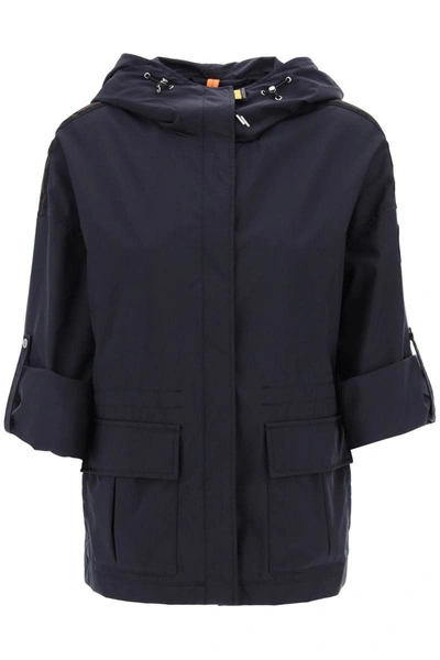 Shop Parajumpers "hailee Hooded Midi Park In Blue