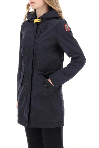 Shop Parajumpers Top With Hood And Pockets In Blue