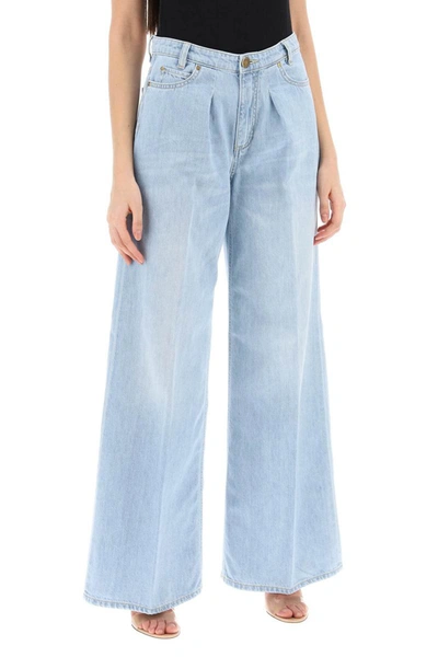 Shop Pinko Pozzillo Wide Leg Jeans In Blue