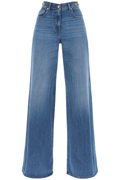 Shop Versace Flared Jeans With Medusa '95 In Blue