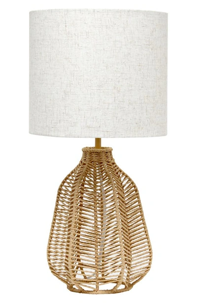 Shop Lalia Home Rope Woven Table Lamp In Natural