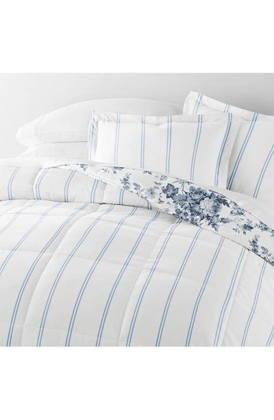 Ienjoy Home Rose Stripe Reversible 3-piece Comforter Set In Stone