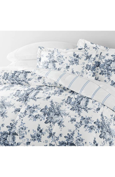 Ienjoy Home Rose Stripe Reversible 3-piece Comforter Set In Stone