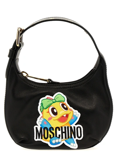 Shop Moschino Bubble Bobble Hand Bags Black