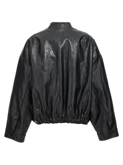 Shop Nude Eco Leather Bomber Jacket Casual Jackets, Parka Black