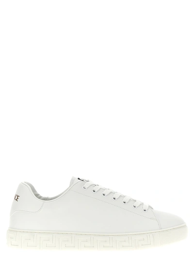 Shop Versace Greca Sneakers White