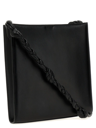 Shop Jil Sander Leather Shoulder Strap Crossbody Bags Black