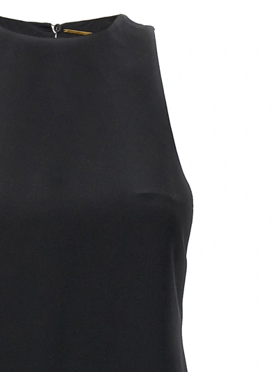 Shop Saint Laurent Long Crepe Satin Dress Dresses Black