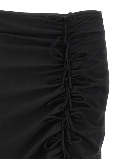 Shop Ganni Midi Bow Skirt Skirts Black