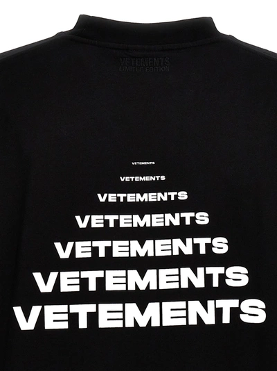 Shop Vetements Pyramid Logo T-shirt White/black