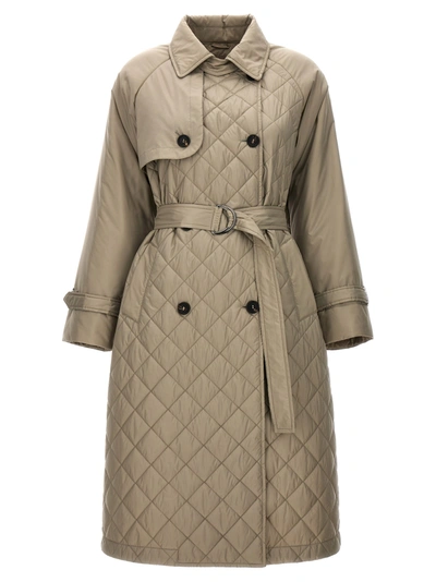 Shop Brunello Cucinelli Quilted Trench Coat Coats, Trench Coats Beige