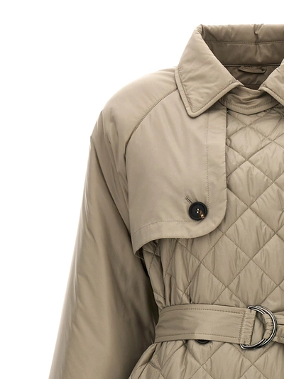 Shop Brunello Cucinelli Quilted Trench Coat Coats, Trench Coats Beige