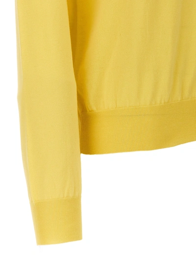 Shop Jil Sander Round-neck Sweater Sweater, Cardigans Yellow