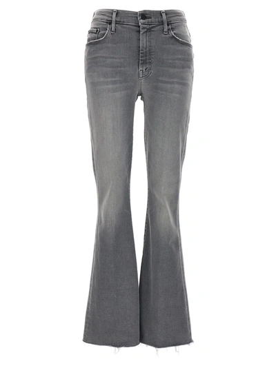Shop Mother The Weekender Fray Jeans Gray
