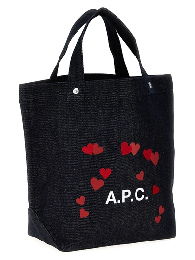 Shop Apc Valentine's Day Capsule Thais Mini Shopping Bag Tote Bag Blue