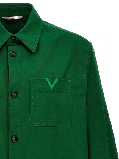 Shop Valentino Vlogo Shirt, Blouse Green