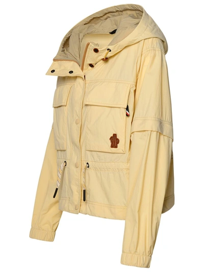 Shop Moncler Grenoble 'limosee' Cream Polyamide Jacket