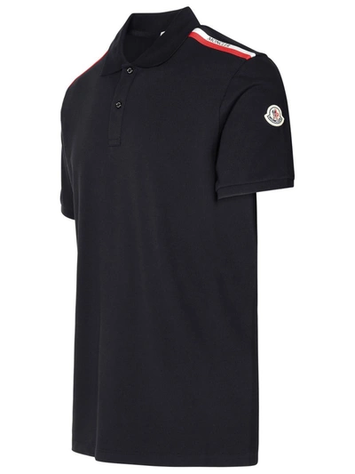 Shop Moncler Polo In Navy