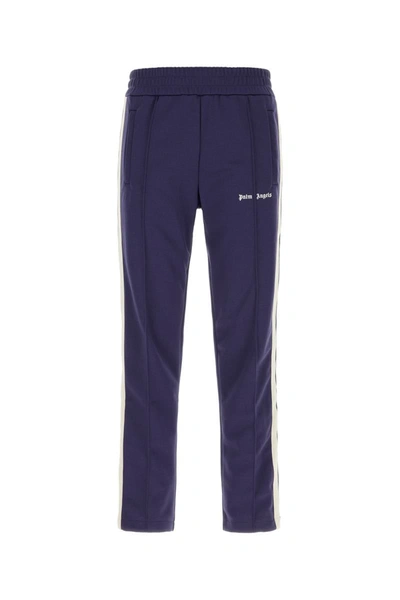 Shop Palm Angels Pants In Navyblue
