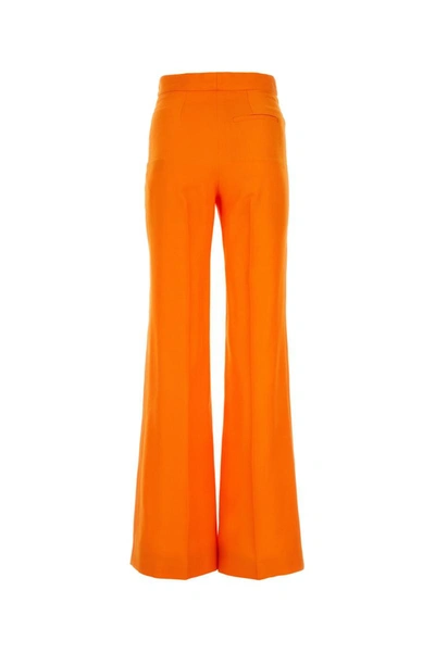 Stella Mccartney Stella Mc Cartney Fluo Orange Viscose Wide Leg Pant In Brightorange