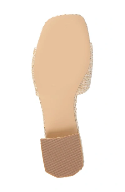 Journee Collection Justina Embellished Raffia Slide Sandal In Natural