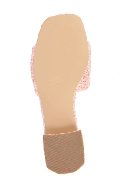 Journee Collection Justina Embellished Raffia Slide Sandal In Pink