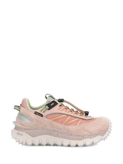 Shop Moncler Sneakers In Pastel Pink