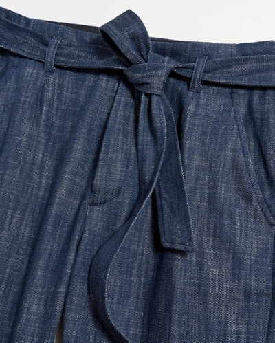 Shop Billy Reid Polished Denim Trouser In Navy