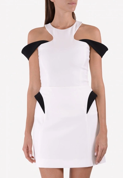 Shop Mugler Cuff Mini Skirt In White